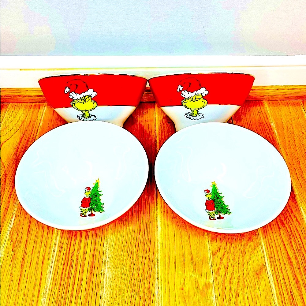 The Grinch that stole stole Christmas 65 year anniversary bowls